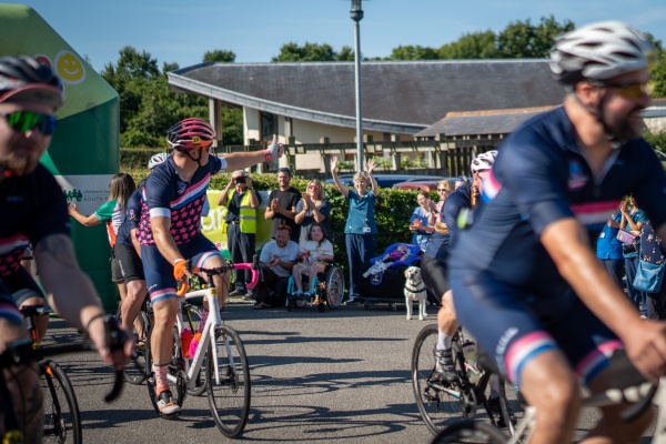 cyclists leaving little harbour